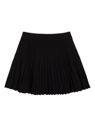 LoveShackFancy pleated mini skirt - women - Elastane/Other fibres/Viscose - M - Black