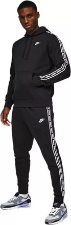 Nike Black Aries Tape Mens Fleece Hooded Tracksuit - Size X-Large