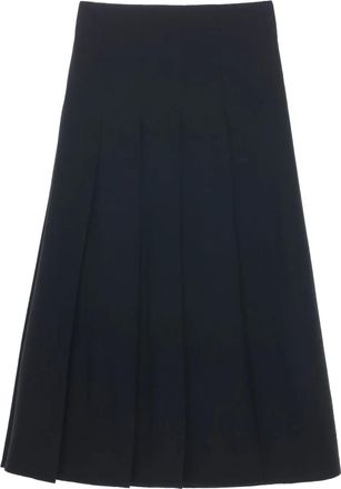 STUDIO NICHOLSON Gonna asimmetrica plissettata - Nero