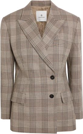 Anine Bing Aretha Checked Wool Blazer - Multicoloured - S (UK8-10 / S)