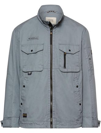 Camel Active Blauwe parka jas met borstzakken Camel active