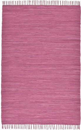 THEKO Alfombra reversible de algodón tejida a mano - púrpura - 120x180 cm