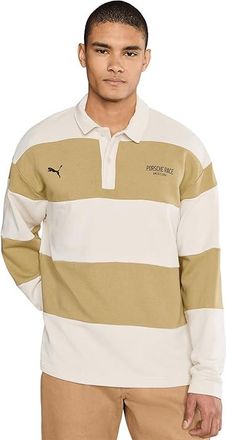 Puma Porsche Legacy Lifestyle Crew Striped Knit Top Mens Sweatshirt Coffee Milk : 2XL, Cotton/Polyester