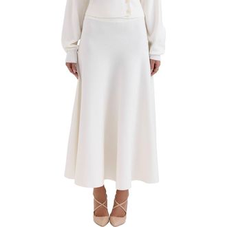 House of CB Solara Maxi Sweater Skirt in Ivory at Nordstrom, Size X-Small