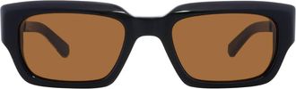 Mr. Leight MAVERICK S Mojave Brown Rectangular Unisex Sunglasses ML2037 BK-PW/SFMOJBRN 51