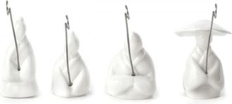 Kikkerland Set de 4 porta bolsitas de t&eacute; de melocot&oacute;n