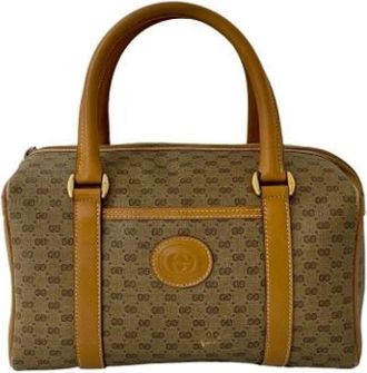 Gucci Pre-owned Plastic gucci-bags - Dames - Vintage Handtas - Bruin - ONE Size - Leer - Vintage