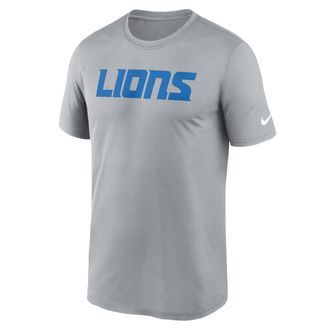 Nike Detroit Lions Primetime Legend Wordmark Nike Mens Dri-FIT NFL T-Shirt in Grey | NKGK01V9J-497