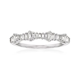 Ross-Simons Baguette Diamond Ring in 14kt White Gold
