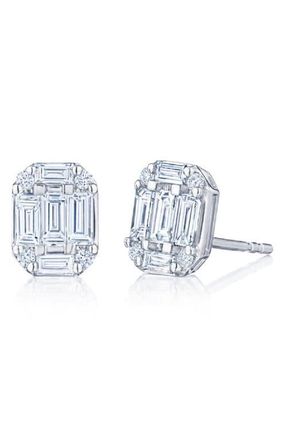 Kwiat Kwait Baguette Sunburst Diamond Stud Earrings in White Gold/Diamond at Nordstrom
