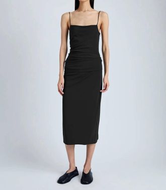 Proenza Schouler Blaire Viscose Jersey Dress In Black
