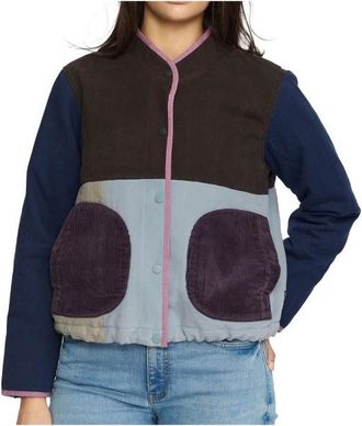 Selfhood Quilted Patchwork Jacket Freizeitjacke f&uuml;r Damen | bunt