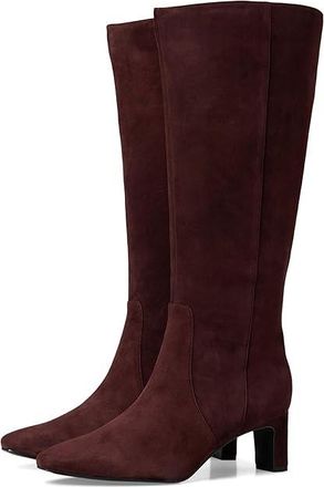 Rockport Mabel Wide Calf Womens Boots Dark Red : 5.5 M (B), Leather