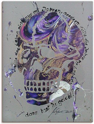 Artland Leinwandbild »Totenkopf 3« Körper 1 Stk. tlg. als Leinwandbild, Wandaufkleber in verschied. Grössen