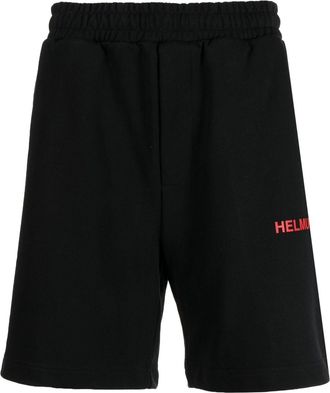 Helmut Lang logo-print cotton shorts - men - Cotton - S - Black