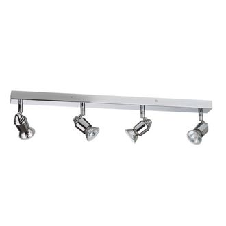 Netlighting Bomba 4 Light Spotlight Bar Chrome in Silver