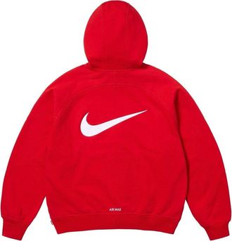 SUPREME x Nike Zip Up Hooded Sweatshirt Red SS25SW1-RED