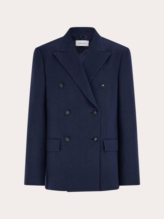 Ferragamo Men Double breasted blazer Blue