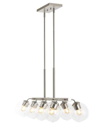 Jonathan Y Designs Jonathan Y Julian 33In 8-Light Farmhouse Bohemian Iron/Glass Linear Led Pendant