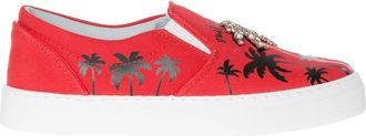 Chiara Ferragni Rode Canvas Slip-On Loafers - Dames - Loafers - Rood - 35 EU - Schoenen