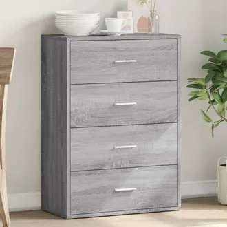 vidaXL Vidaxl - Aparador De Madera De Ingenier&iacute;a Gris Sonoma 60x31x84 Cm