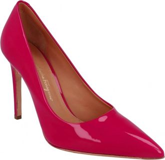 Ferragamo Womens Ilary X5 Patent Leather Pumps In Red