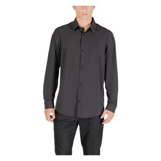 A|X Armani Exchange Stijlvolle Heren Overhemd Met Lange Mouwen - Heren - Casual Overhemden - Zwart - S - Overhemden