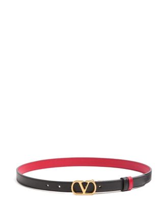 Valentino Garavani Black VLogo Reversible Belt