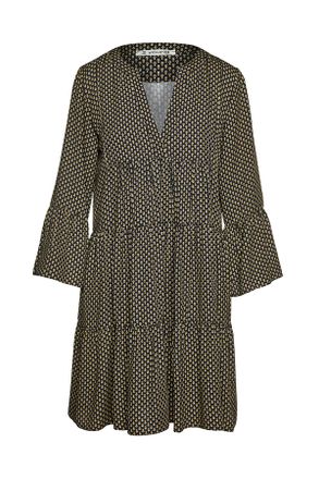 Móveis Conquista Jurk van viscose met geplooide naden