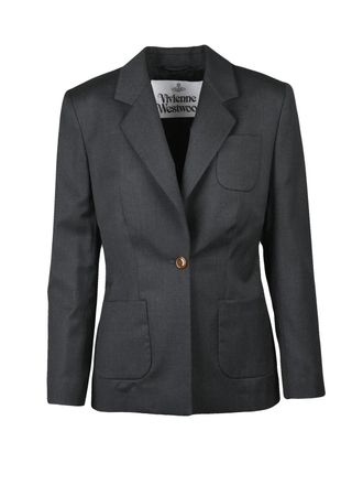 Vivienne Westwood Grey Wool Fitted Blazer