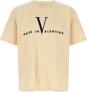 Valentino Garavani Beige Cotton Mens T-Shirt