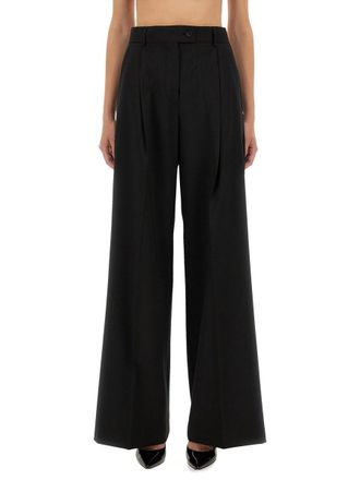 Sportmax High-Waisted Wide-Leg Pants with Tailored Pleats