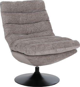 Hhg [nunca Usado] Sill&oacute;n De Sal&oacute;n Hhg-190, Sill&oacute;n De C&oacute;ctel/tapizado/relajaci&oacute;n, Giratorio, Tejido De Chenilla (470 G/m&sup2;), Acero, Color Topo-crema