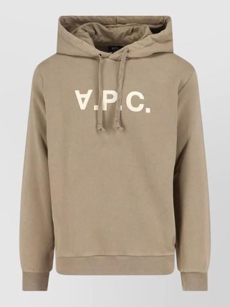 A.P.C. hooded sweatshirt drawstring hood ribbed cuffs