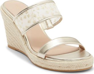 Stuart Weitzman Lily Espadrille Wedge Slide Sandal in Platino at Nordstrom Rack, Size 10.5