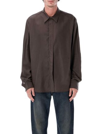 Our Legacy Brown Oversized Tencel Shirt
