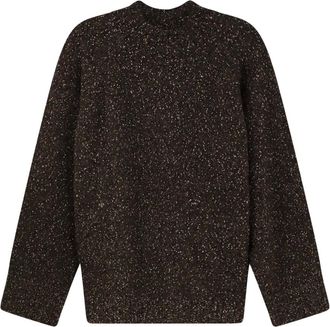Alysi Maglione Girocollo a Costine - - Knitwear - Donna - Marrone - S