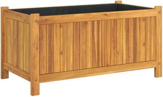vidaXL Garden Planter with Liner 80x42x40 cm Solid Wood Acacia vidaXL