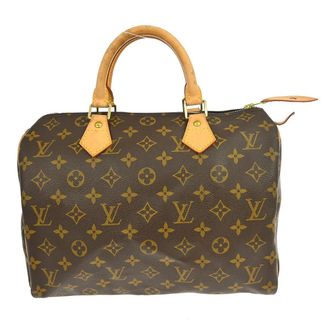 Louis Vuitton Speedy Handbag Monogram Canvas Brown Canvas Handbag (Pre-Owned)