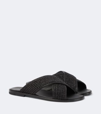 Manolo Blahnik Sandalias Otawi de rafia