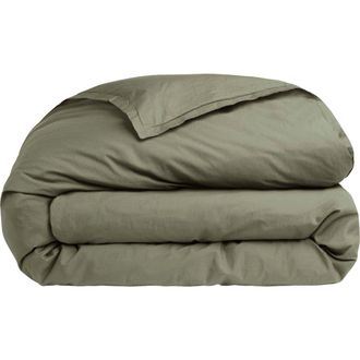 Parachute Percale Duvet Cover in Moss at Nordstrom, Size Twin