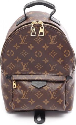 Louis Vuitton Black Brown Monogram Monogram Leather Backpack (Pre-Owned)