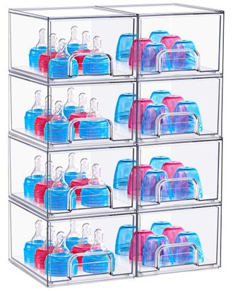 Sorbus Stackable Acrylic Set Of 8 Storage Drawers