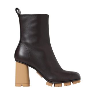 Bottega Veneta Heeled Boots, female, Brown, 5 UK, Minimalist Leather Ankle Boots