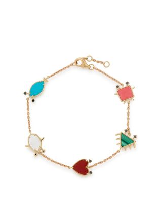 Yvonne L&eacute;on Bracelet Petits Personnages 9kt Gold Bracelet - One Size