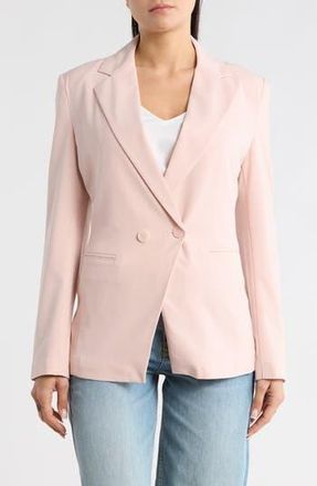 Leith Tailored Double Breasted Blazer in Pink Sepia at Nordstrom Rack, Size X-Large