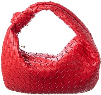 Tiffany & Fred Large Hand-Woven Leather Pouch