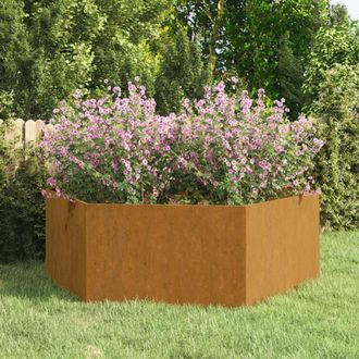 vidaXL Jardinera De Acero Corten Oxidado 138x120x45 Cm Vidaxl