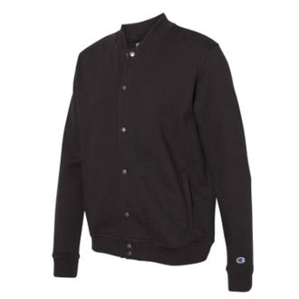 Champion Men Varsity Bomber Jacket In Black