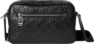 Gucci Black GG Emblem Small Crossbody Bag